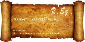 Rubner Szidónia névjegykártya